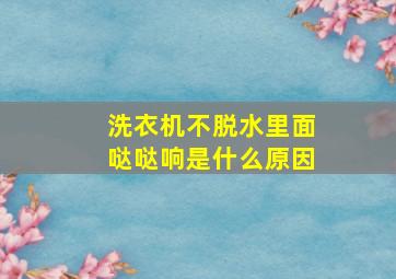 洗衣机不脱水里面哒哒响是什么原因