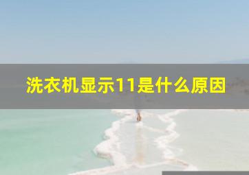 洗衣机显示11是什么原因