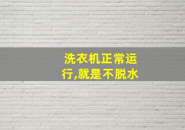 洗衣机正常运行,就是不脱水