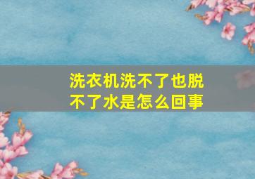 洗衣机洗不了也脱不了水是怎么回事