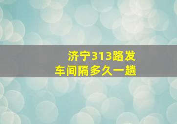 济宁313路发车间隔多久一趟