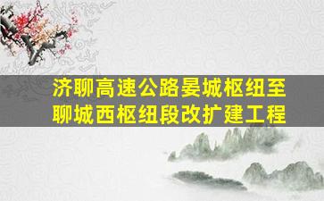 济聊高速公路晏城枢纽至聊城西枢纽段改扩建工程