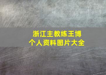 浙江主教练王博个人资料图片大全