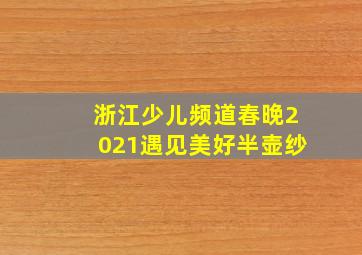 浙江少儿频道春晚2021遇见美好半壶纱