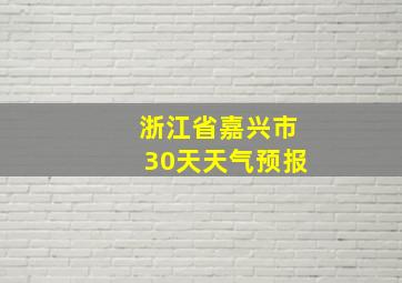 浙江省嘉兴市30天天气预报