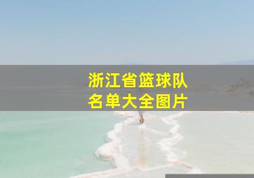 浙江省篮球队名单大全图片