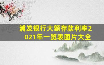 浦发银行大额存款利率2021年一览表图片大全