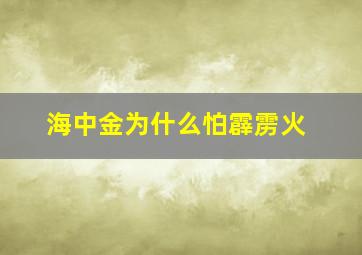 海中金为什么怕霹雳火