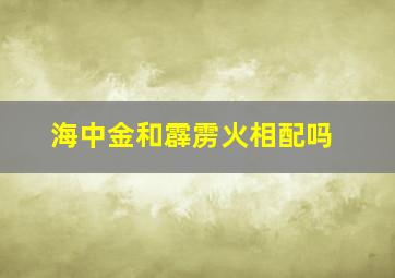 海中金和霹雳火相配吗