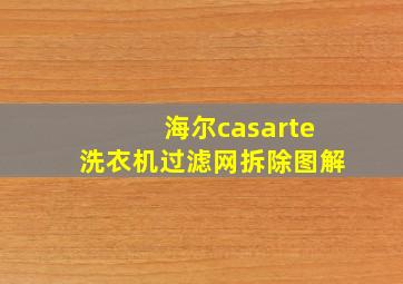 海尔casarte洗衣机过滤网拆除图解