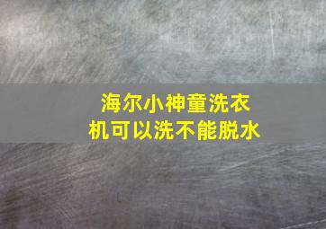 海尔小神童洗衣机可以洗不能脱水