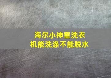 海尔小神童洗衣机能洗涤不能脱水