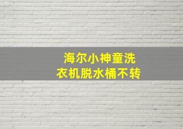 海尔小神童洗衣机脱水桶不转