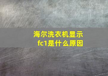 海尔洗衣机显示fc1是什么原因