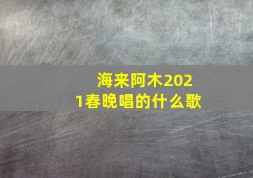 海来阿木2021春晚唱的什么歌