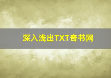 深入浅出TXT奇书网