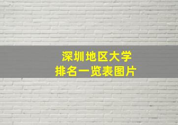 深圳地区大学排名一览表图片