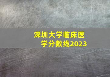 深圳大学临床医学分数线2023