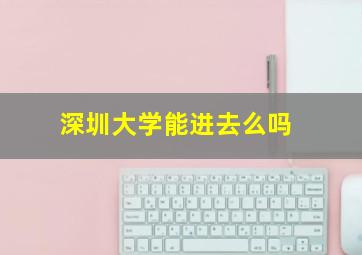 深圳大学能进去么吗