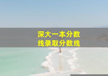 深大一本分数线录取分数线