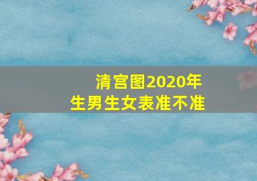 清宫图2020年生男生女表准不准