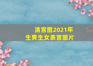 清宫图2021年生男生女表宫图片