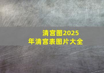 清宫图2025年清宫表图片大全