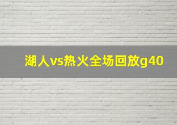 湖人vs热火全场回放g40