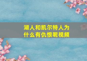 湖人和凯尔特人为什么有仇恨呢视频