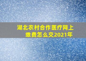 湖北农村合作医疗网上缴费怎么交2021年