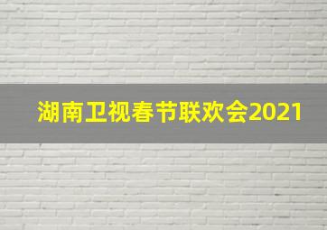 湖南卫视春节联欢会2021