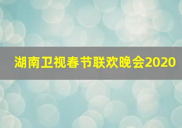 湖南卫视春节联欢晚会2020