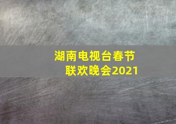 湖南电视台春节联欢晚会2021