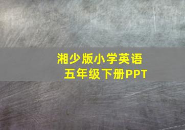 湘少版小学英语五年级下册PPT