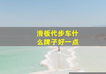 滑板代步车什么牌子好一点