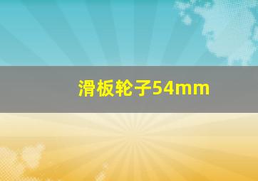 滑板轮子54mm