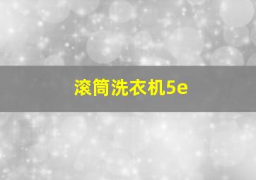 滚筒洗衣机5e