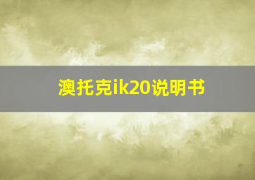 澳托克ik20说明书