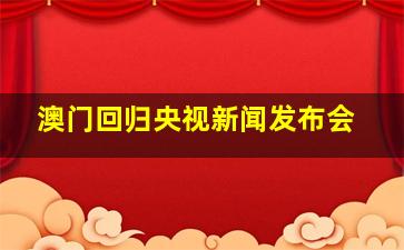 澳门回归央视新闻发布会