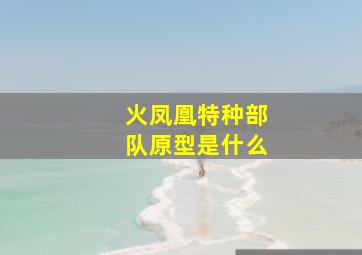 火凤凰特种部队原型是什么