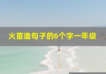 火苗造句子的6个字一年级