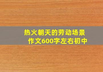 热火朝天的劳动场景作文600字左右初中