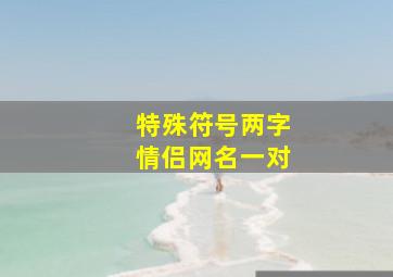 特殊符号两字情侣网名一对