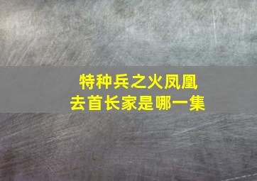 特种兵之火凤凰去首长家是哪一集