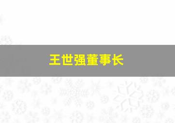 王世强董事长