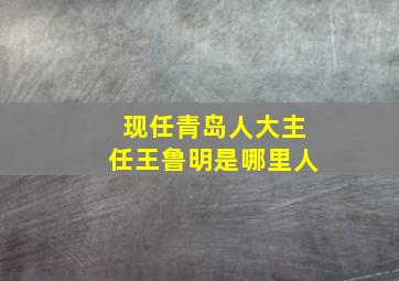 现任青岛人大主任王鲁明是哪里人