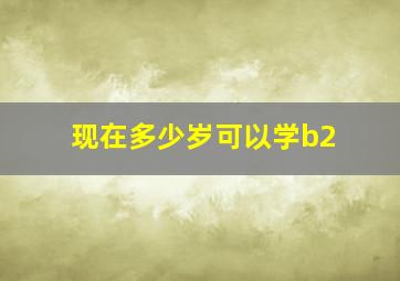 现在多少岁可以学b2