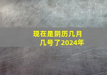 现在是阴历几月几号了2024年