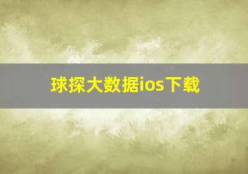 球探大数据ios下载