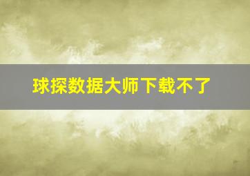 球探数据大师下载不了